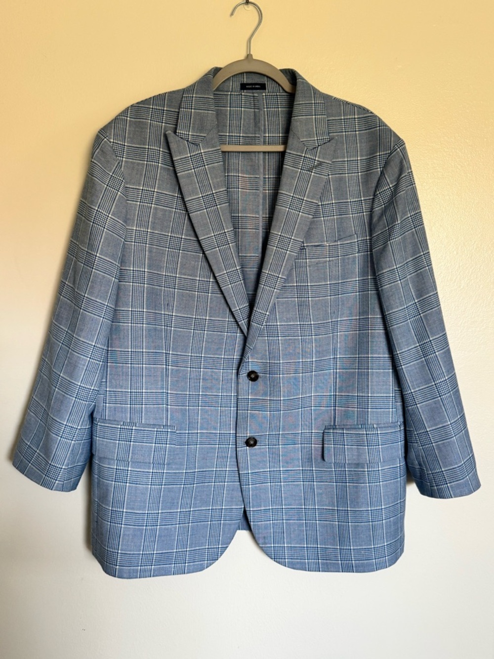 STAFFORD Classic Fit Seasonal Textures Sport Coat Blazer - Size 46S Wool/Linen